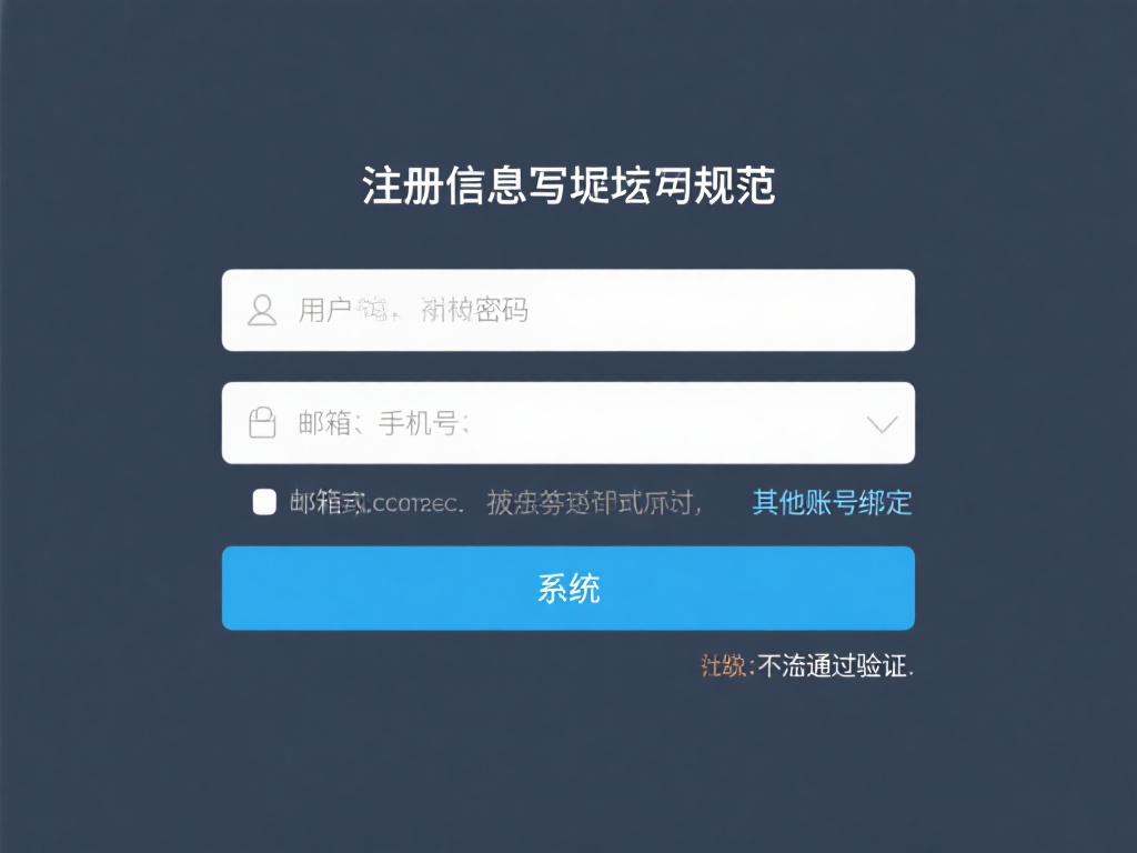 信息填写不规范：注册时需要提供个人信息，如用户名、